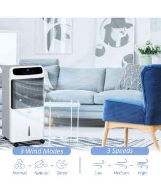 Mobile Air Cooler, Evaporative Ice Cooling Fan Humidifier Unit