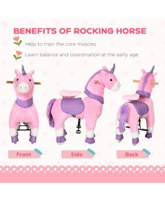 Kids Ride-on Walking Horse with Easy Rolling Wheels,