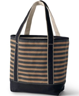 Medium Print 5 Pocket Open Top Canvas Tote Bag