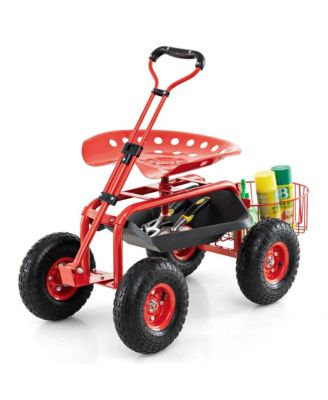 Garden Cart Rolling Work Seat