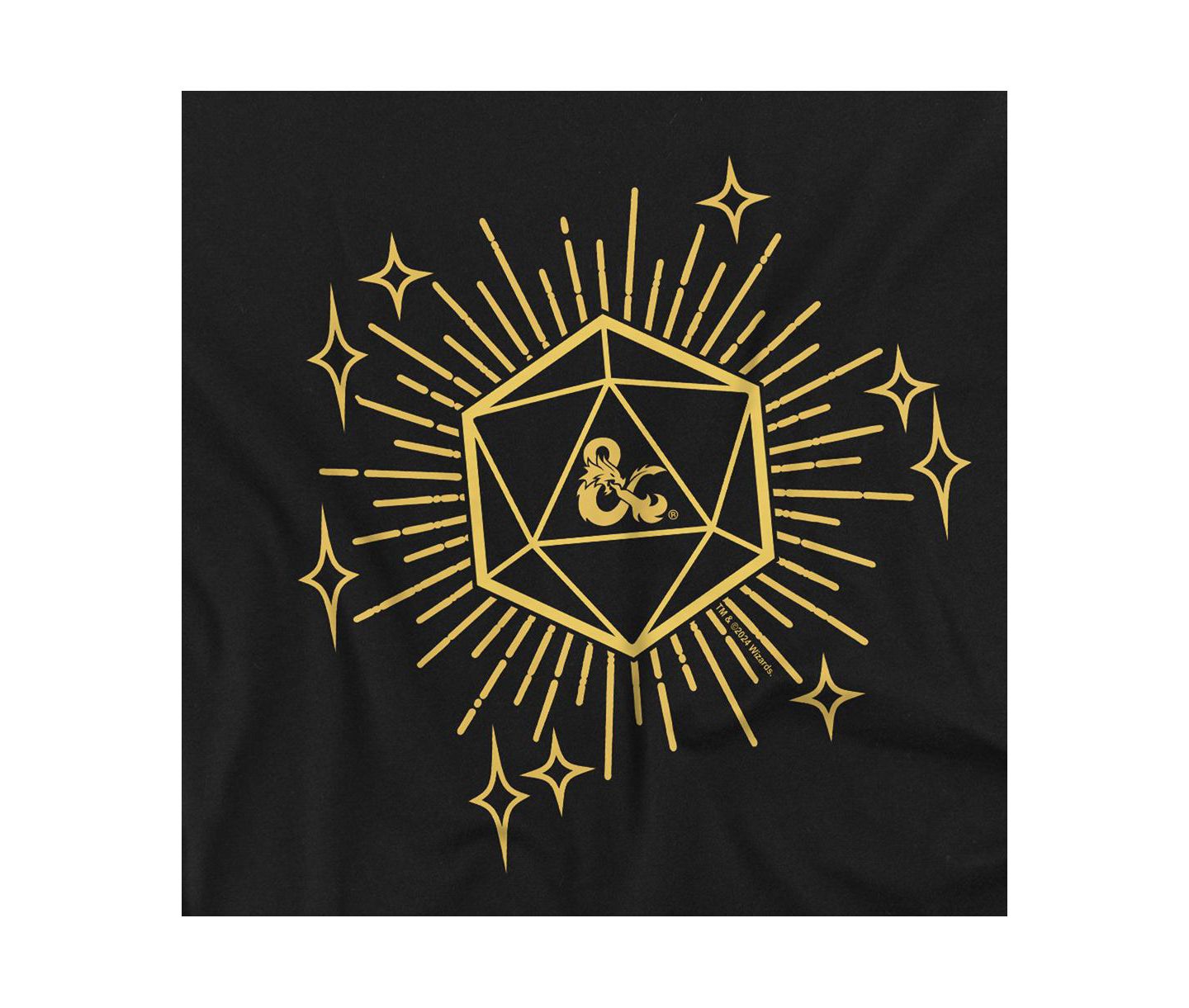 Мужская футболка D&D Big & Tall Dungeons And Dragons Year Of The Dragon Lucky D20, цвет: Чёрный — фото 3