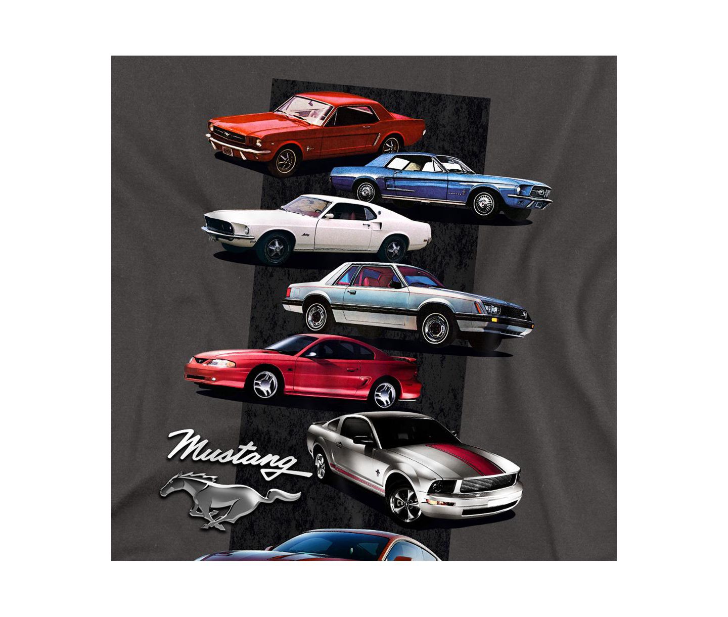 Мужская футболка Mustang Ford Stack, цвет: Угольный — фото 2