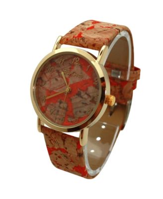 Multi Cork Style Strap Women Watch