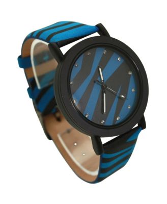 Blue Zebra Colorful Strap Women Watch