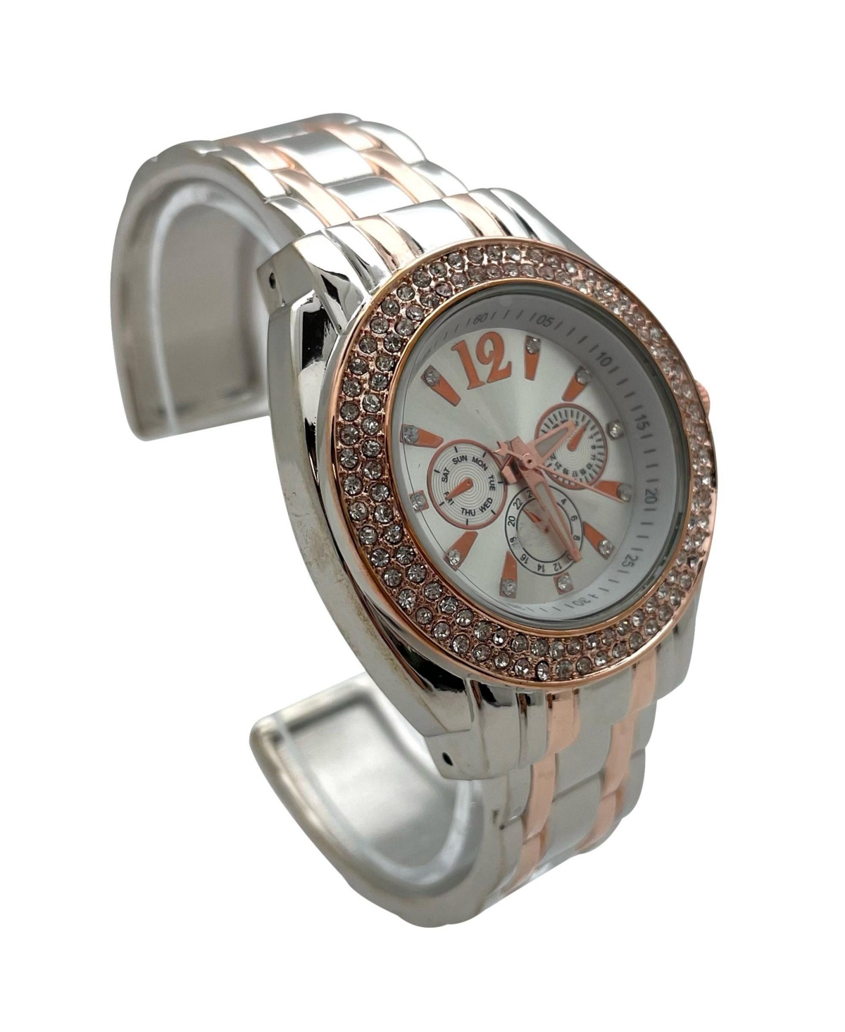Olivia Pratt Everyday Dress Up Bangle Women Watch, Two Tone Rose
