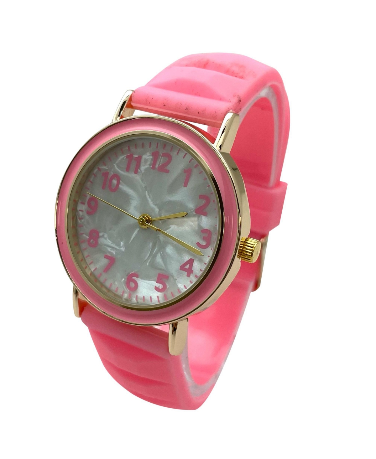 Olivia Pratt Solid Vibrant Color Everyday Silicone Women Watch, Pink