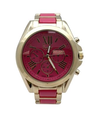 Hot Pink Big Bold Gold and Bright Colors Women Watch