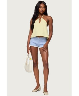 Women's Oliviana Linen Look Halter Top