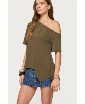 Womens Josy Off Shoulder Handkerchief Top