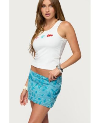 Women's Ocean Club Bead Ribbed Tank Top