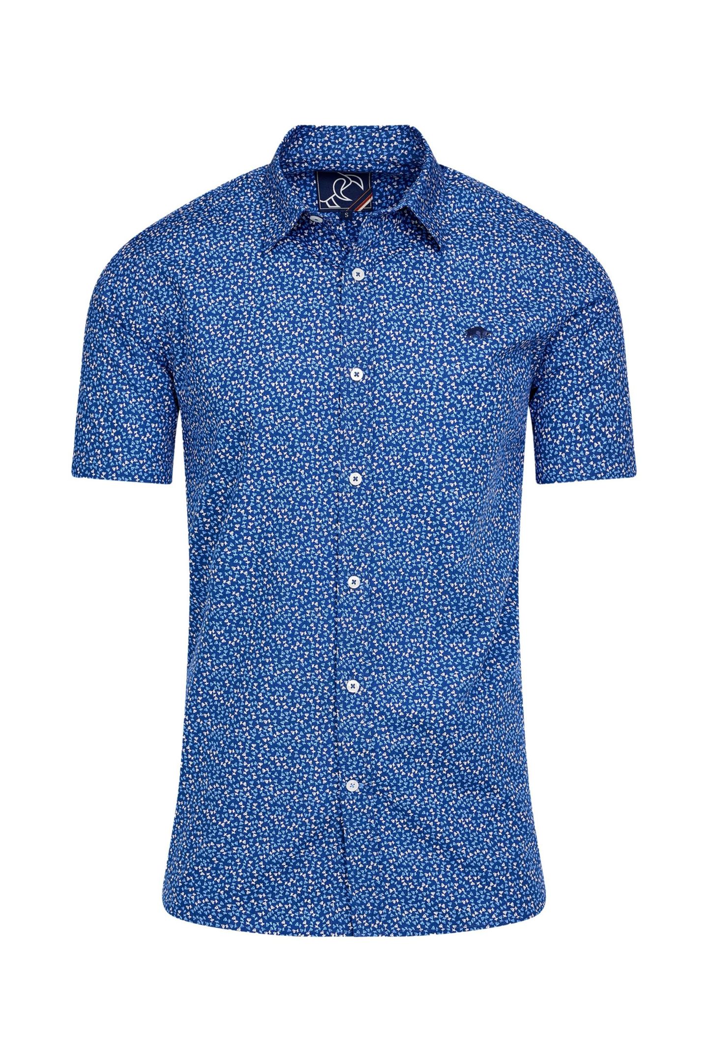 Мужская рубашка Raging Bull Short Sleeve Flower Bud, цвет: Тёмно-синий — фото 7