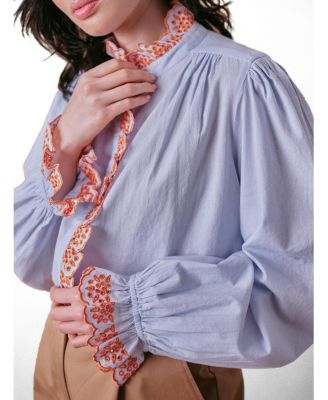 Women's Jewel Trim Blouse