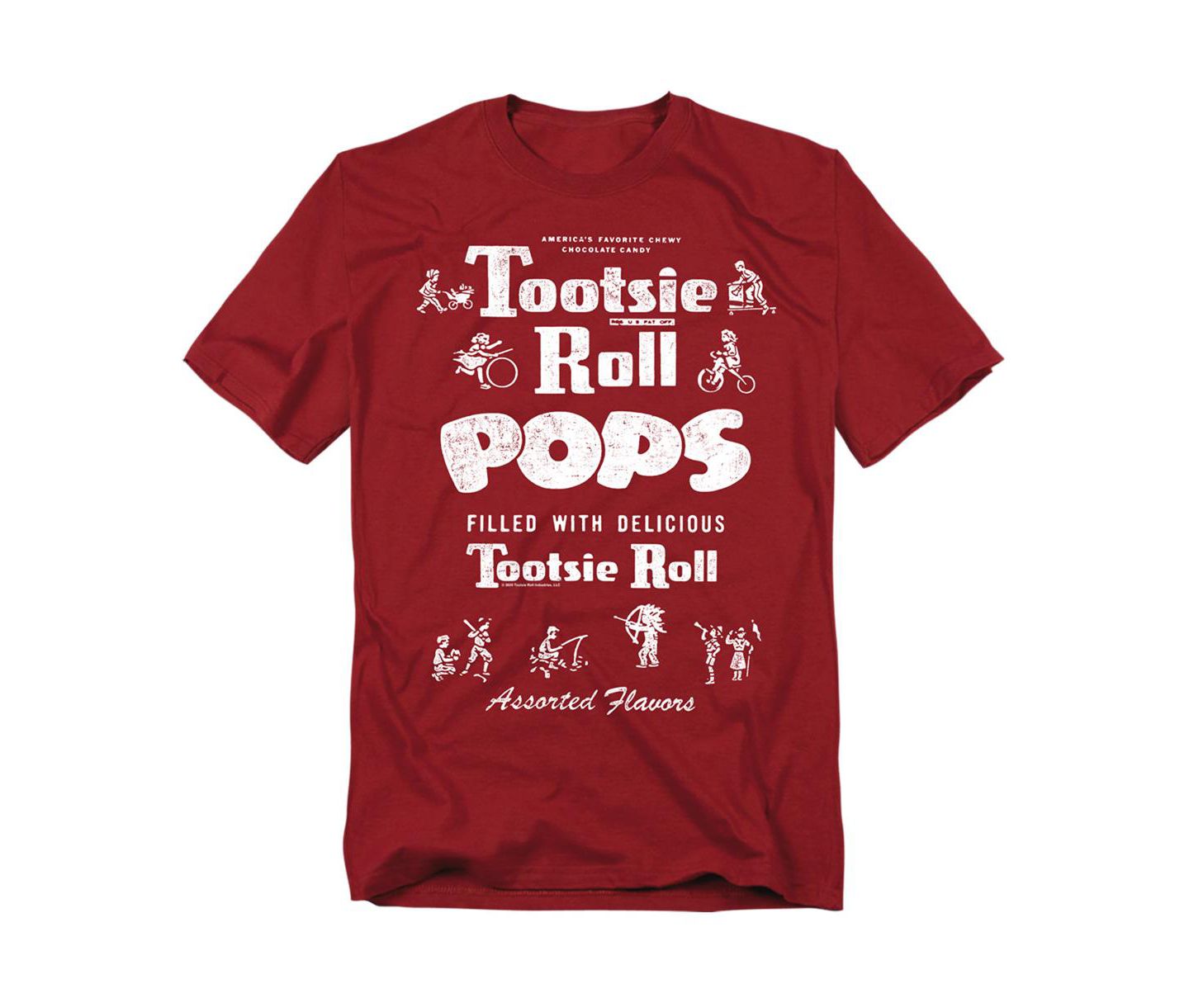 Мужская футболка Tootsie Roll Wrapper Icons, цвет: Красный — фото 1