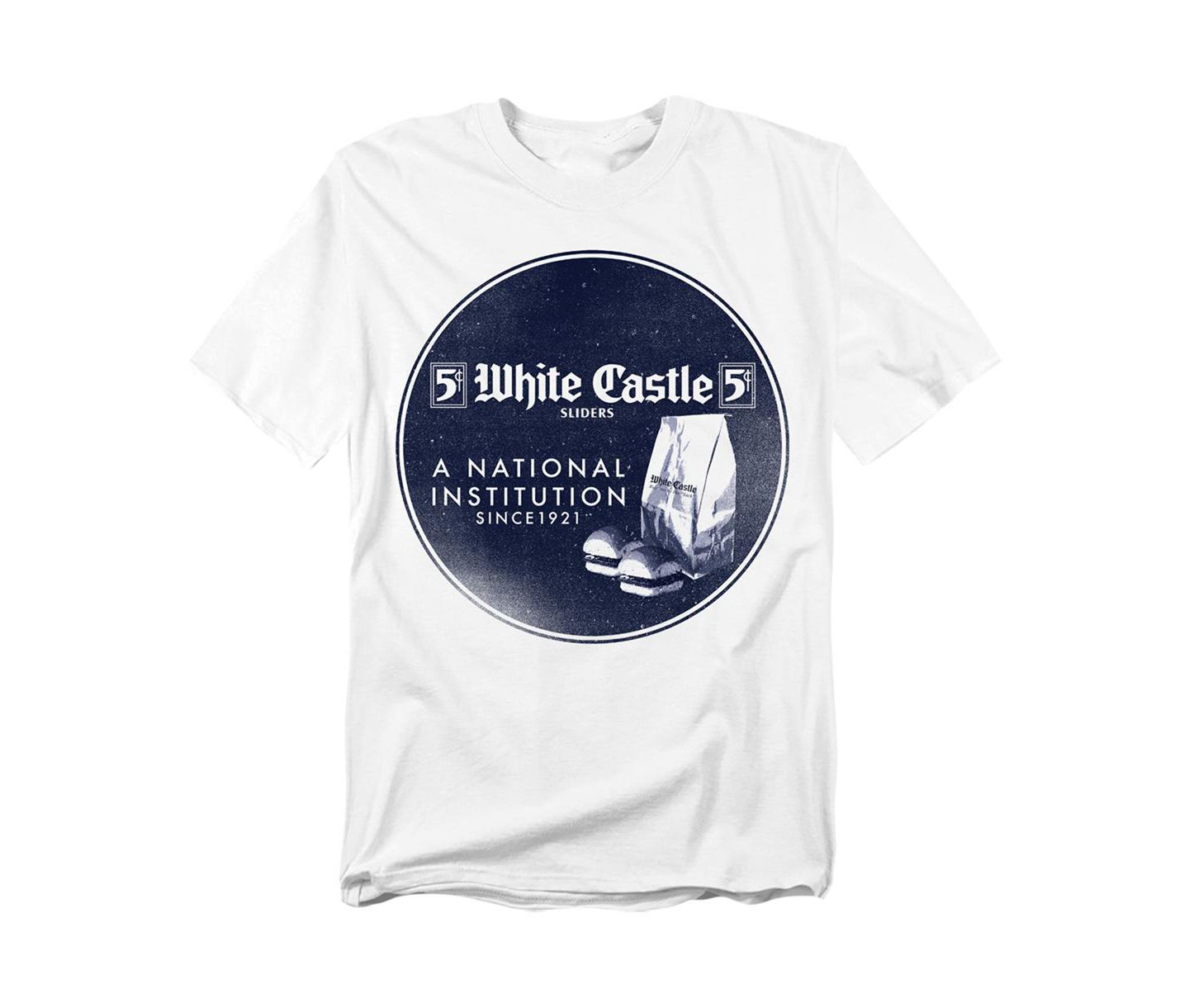 Мужская футболка White Castle National Institution, цвет: Белый — фото 1
