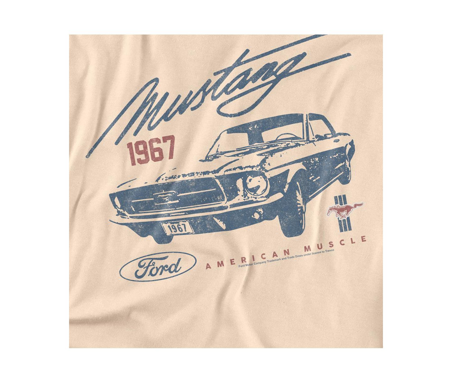 Мужская футболка Mustang Big & Tall American Muscle Light, цвет: Кремовый — фото 2