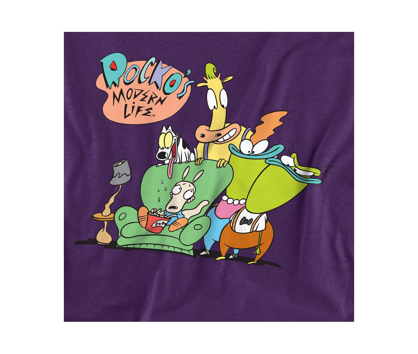 Мужская футболка Logovision Rocko s Modern Life Big & Tall Rocko's Modern Life Spunky, Ed, Bev And Heffer, цвет: Фиолетовый — фото 2