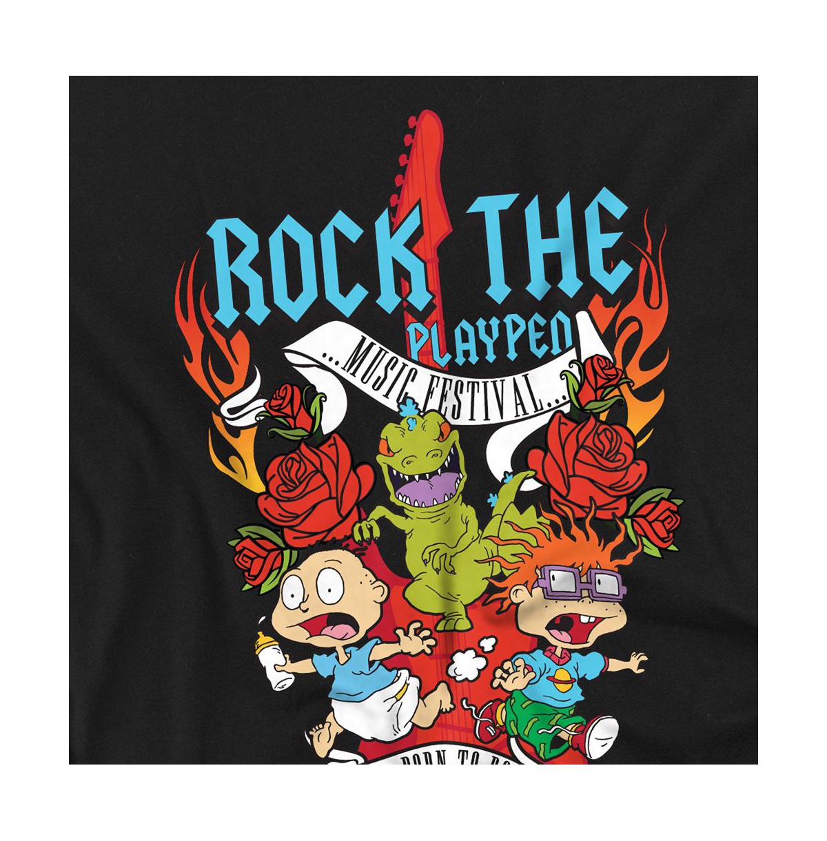 Logovision Men's Rugrats Rock The Playpen Music Festival T-Shirt