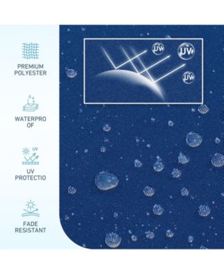 9FT Outdoor Patio Market Umbrella Aluminum Frame with Push Button Tilt Crank and 8 Steel Ribs, UV Protection Waterproof, for Garden Deck Backyard and Pool