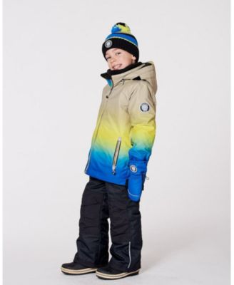Toddler Boys Two-Piece Play Snowsuit with Gradient Jacket Black - Toddler|Child