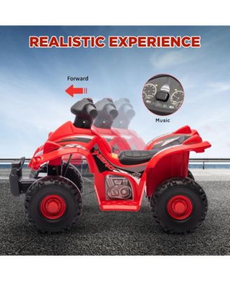 6V Kids ATV 4 Wheeler Quad Car w/ Music for 2-6 Years,