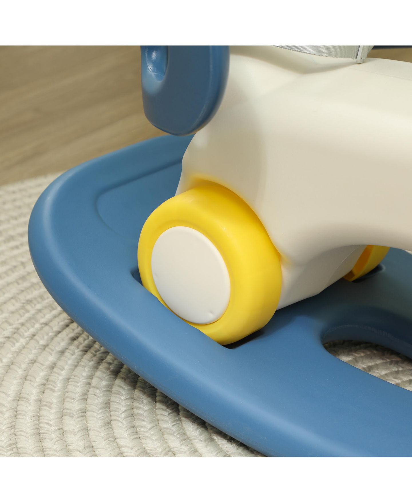 Детская игрушка Qaba 4-in-1 Detachable Push Handle Rocking Horse, 88 lbs. Capacity, Ages 2-5, цвет: Синий — фото 8