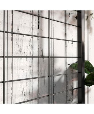 74" Tall Metal Plant Sd with Trellis and Hanging Bar,