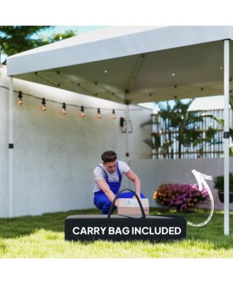 10' x 10' Pop Up Canopy Tent with 2 Half Sidewalls, Dark