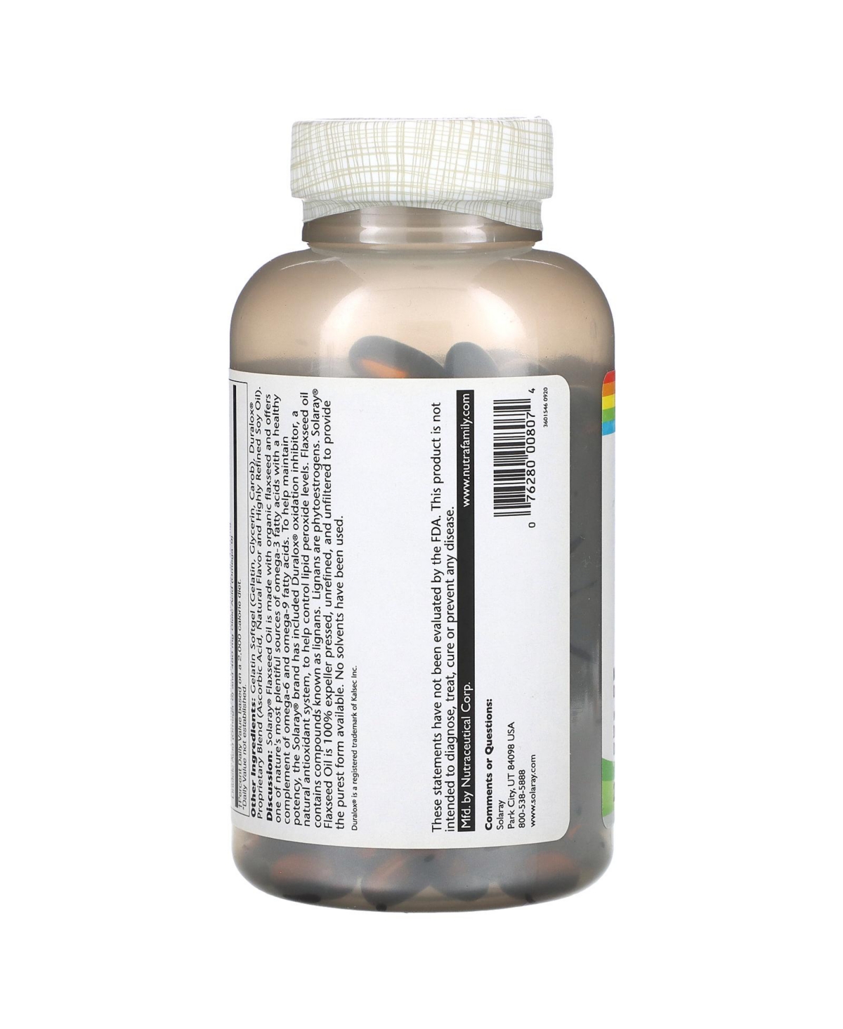 Solaray Flaxseed Oil