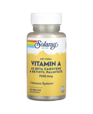 Dry Form Vitamin A  7 500 mcg  -  60 VegCaps