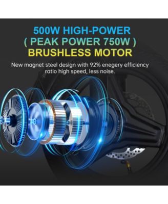 Foldable 500W Electric Bike, LED Display, Shock Absorption, Anti-Theft Alarm