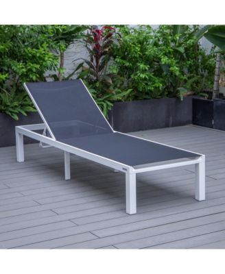 Marlin Patio Chaise Lounge Chair With White Aluminum Frame