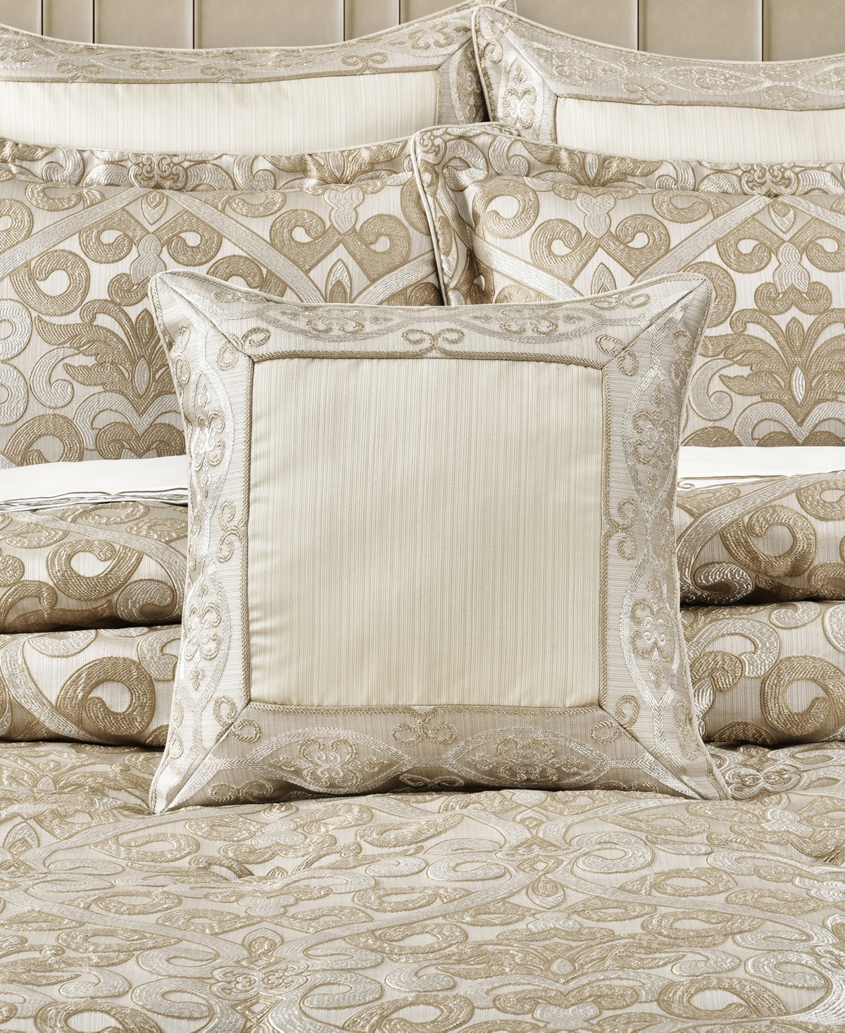 J Queen New York Amaretto Square Decorative Pillow, 18" X 18" In Gold