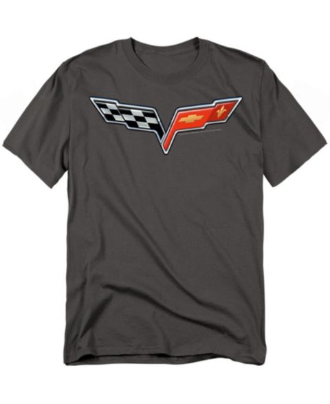 Мужская футболка Corvette Chevrolet The Vette Medallion, цвет: Угольный