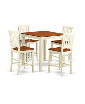 5  Pc  Counter  height  Table-Square  pub  Table  and  4  Kitchen  counter  Chairs