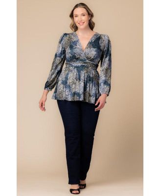 Plus Size Leah Long Sleeve Tunic Top