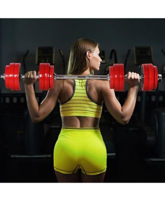 66 lb. 2-in-1 Dumbbell Barbell Set Made for Tight Grip