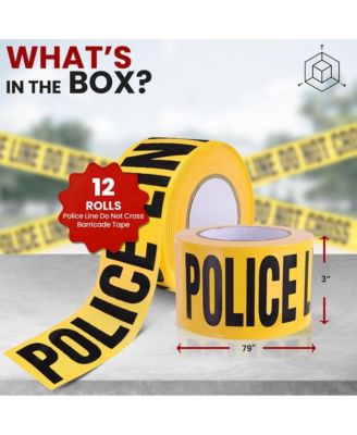 12-Piece Caution Tape Roll Set – 200m Long Tape for Roadworks, Events and General Safety Applications