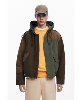 Men's Hooded jacket with patches