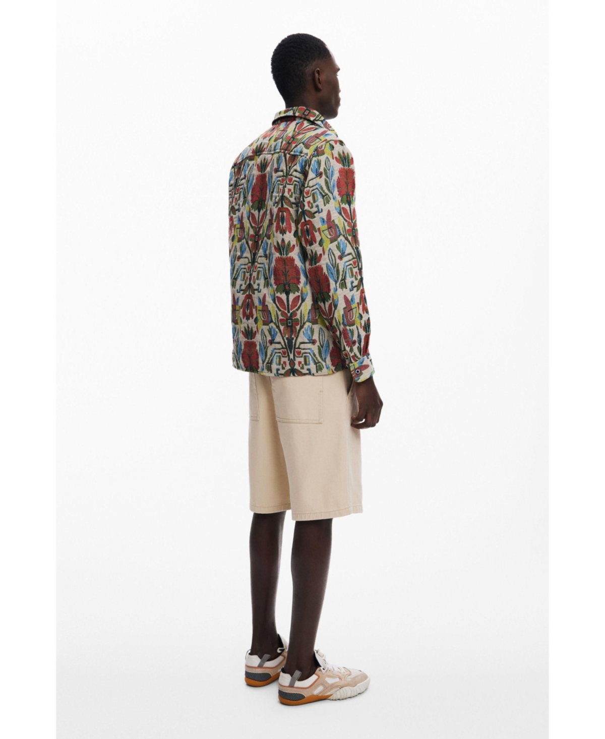 Desigual Men's Ethnic Long-sleeve Shirt In Multi