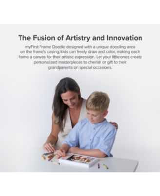 Smart WiFi Digital Photo Frame myFirst Frame Doodle 9 Inch LCD Touch Screen, Auto-Rotate, 32GB Memory with Cloud Storage