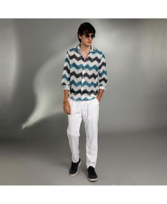 Men's Chevron-Block Knit Shirt
