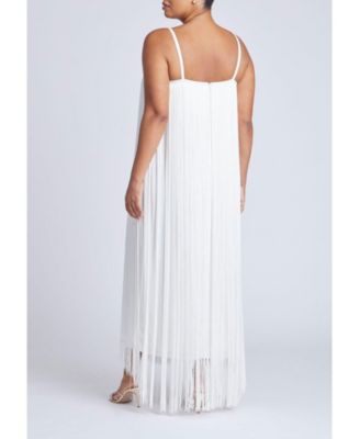 Women's Plus Size Fringe Maxi Dress