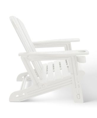 Outdoor Patio HDPE Plastic Adirondack Chair with Cup Holder