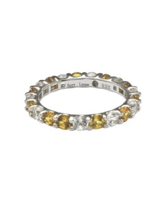 Suzy Levian Sapphire & Created White Sapphire Alternating Eternity Band Ring