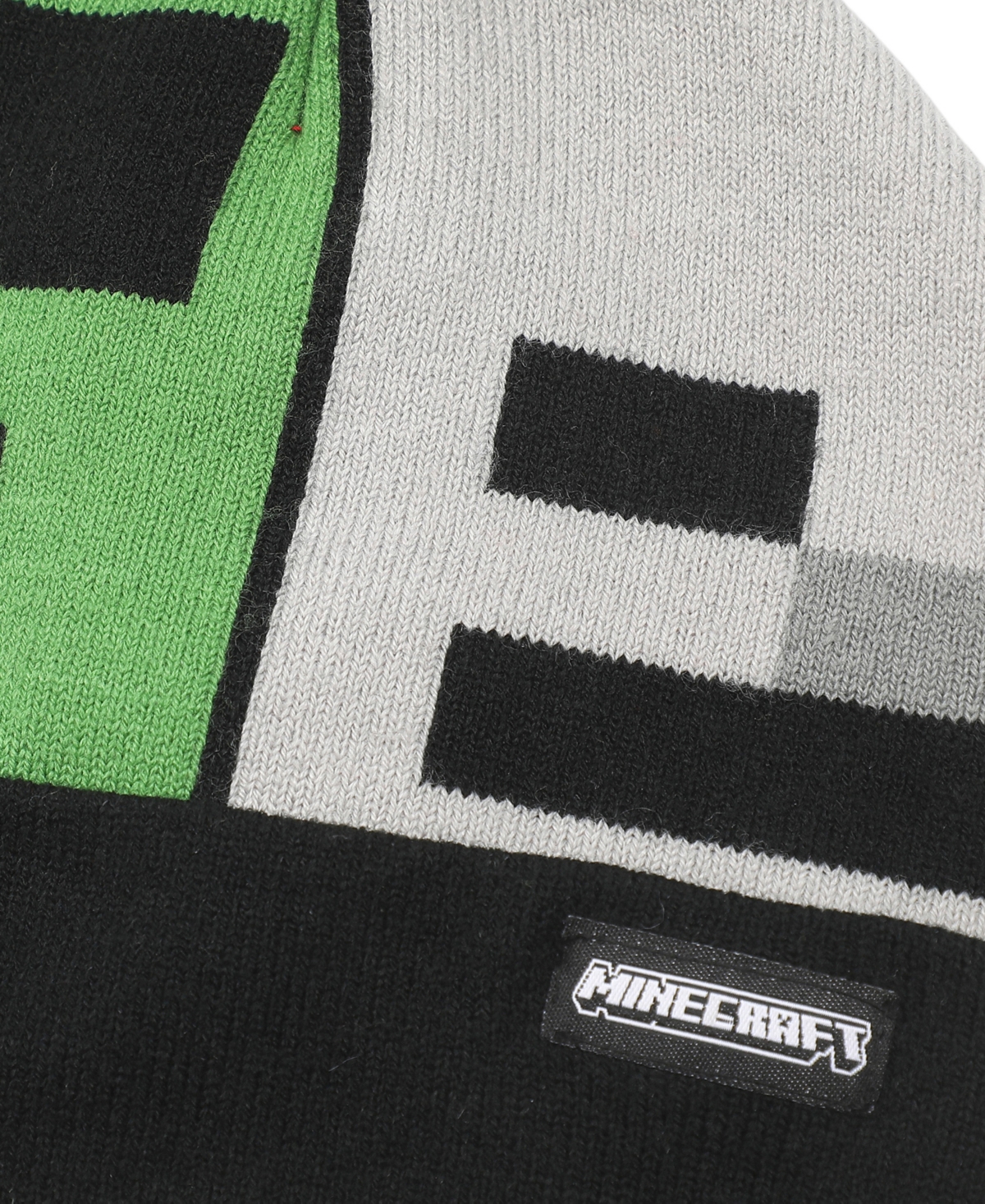 Minecraft Big Boys 2-piece Hat And Ribbed Knit Gloves Set In Black