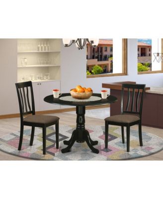 3 Pc  wood  dining table and 2 Microfiber seat Dinette Table set