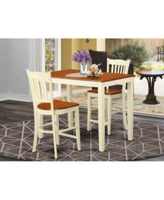 3 Pc counter height pub set - high Table and 2 counter height Chairs