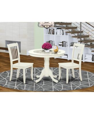 3 PC solid wood Linen  Finish Dining Room Set