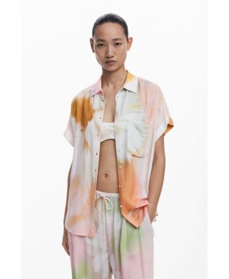 Women's Short-sleeve watercolor shirt