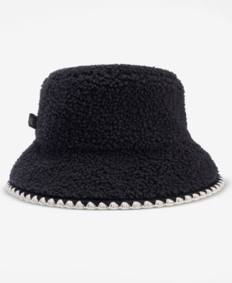 UGG® Fluff & Satin Reversible Scalloped Edge Bucket Hat - Macy's